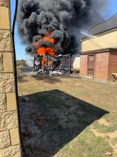 Sub station on fire