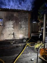 The scene of the fire in Harlow
