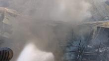 Smoke rising from the scene