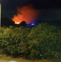 Middlewick Ranges fire