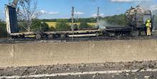 M11 lorry fire 14 July 2021 4
