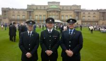 Terry Jewell with colleagues at the Buckingham Palace Garden party to recognise their deployment to Nepal in 2015