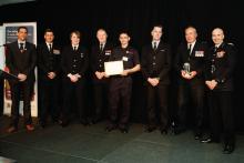 Dane with his colleagues at Newport Fire Station who were crowned Station of the Year