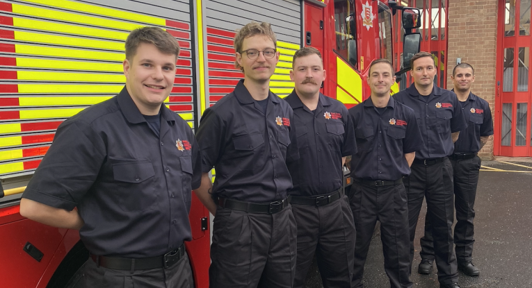 On six new on-call firefighters