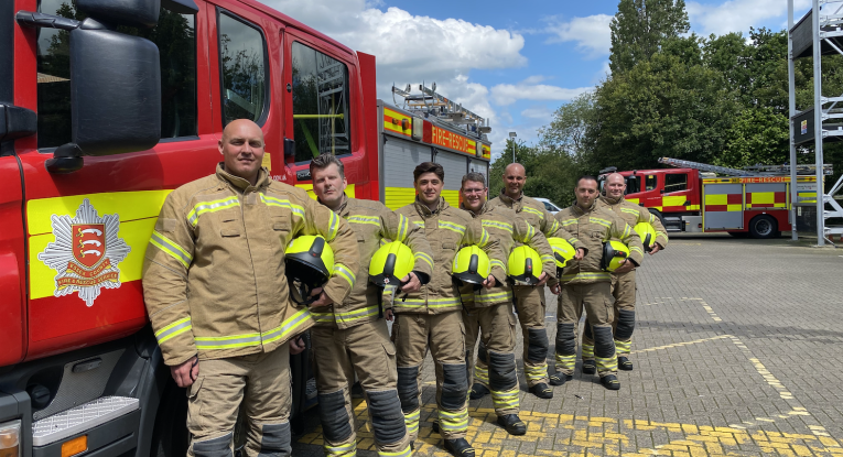 Seven new on-call firefighters complete their course at Maldon Fire Station