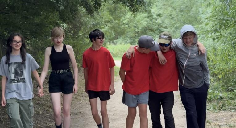 Halstead fire cadets friends group walking