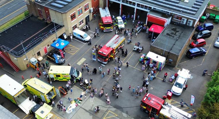 aerial view of Harlow open day v2